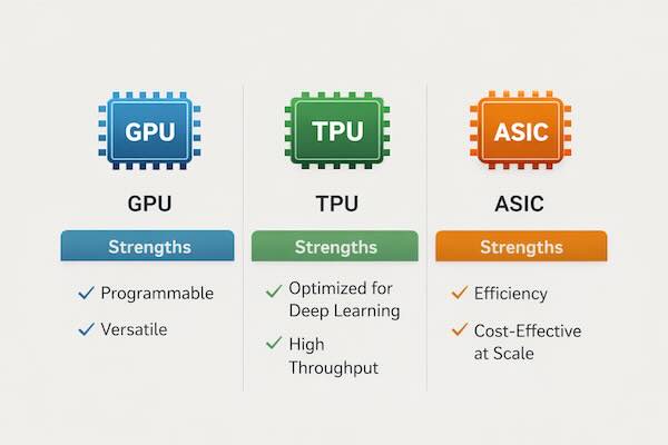 TPUs vs GPUs vs ASICs: Complete AI Hardware Guide 2025