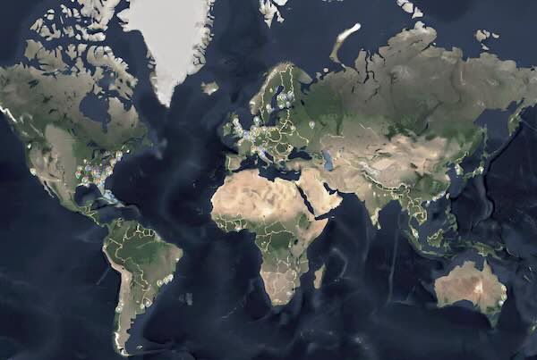Locations of Google Data Centers