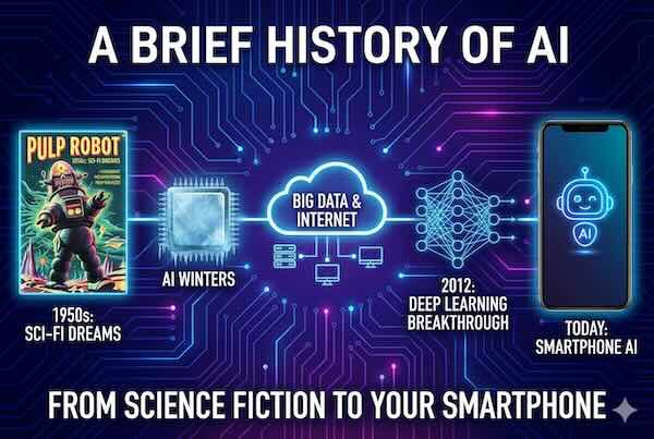 A Brief History of AI: From Science Fiction to Your Smartphone